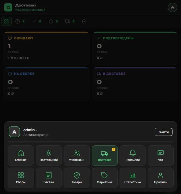 Пересчитанная строка заказа после ввода фактического веса в OrderGrow
